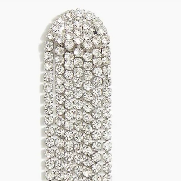 NWT J. Crew Waterfall Crystal Earrings - Picture 6 of 11